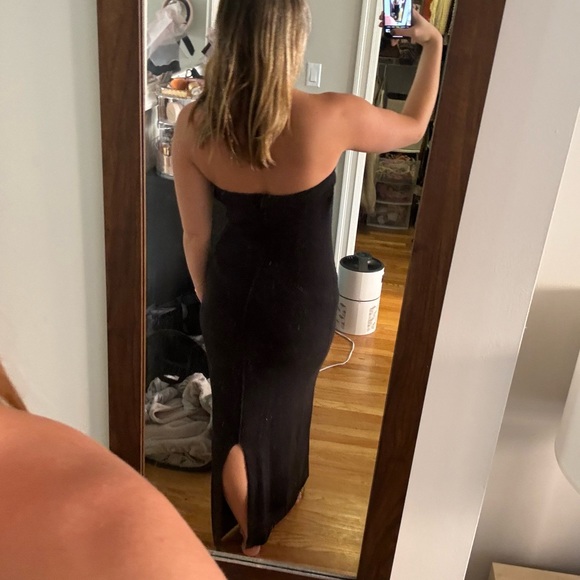 Free people black knit sweater dress size L (fits like a medium) - Picture 2 of 2